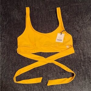 Jade Swim Bond Bikini Top in Golden yellow